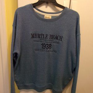 Pacific & Co Sweater/Sweatshirt.  Myrtle Beach Logo, Blue.  XL.